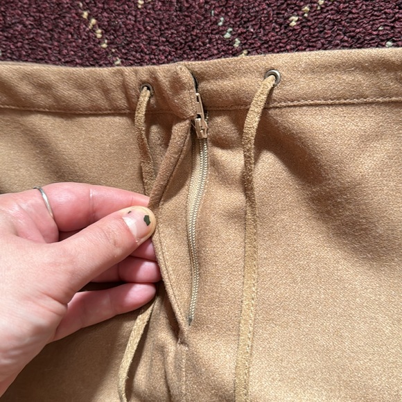 J. Crew tan wool business casual office  work mini skirt 6 - Picture 6 of 8